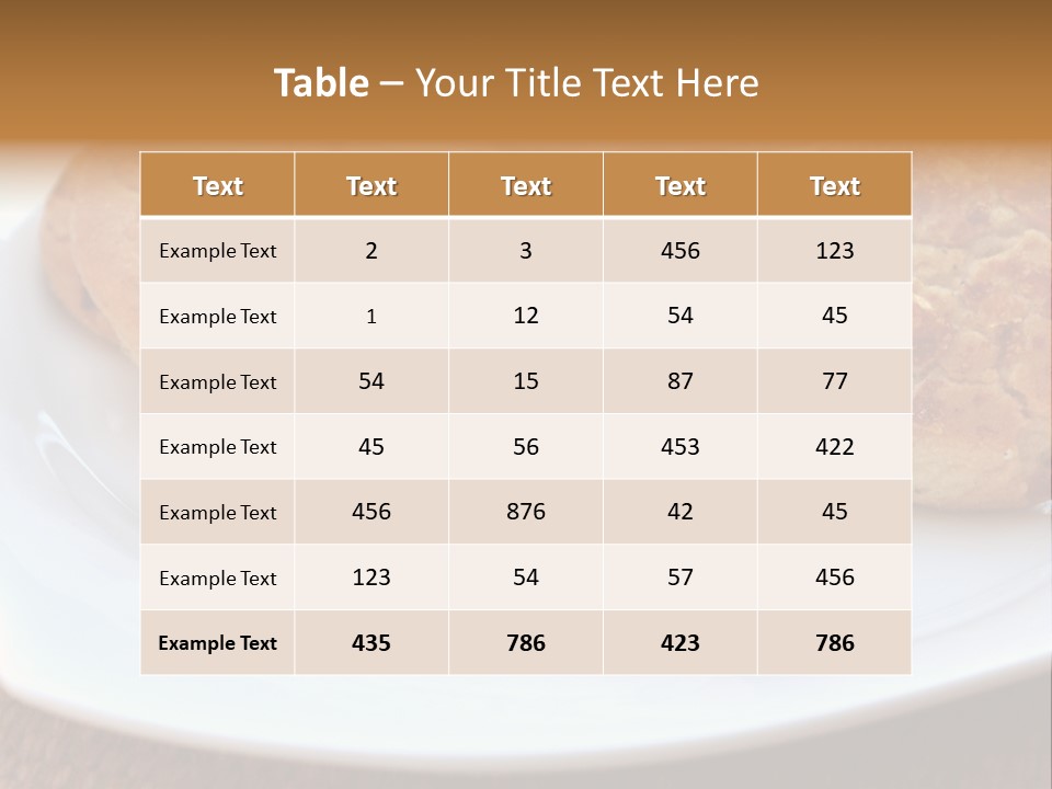 A White Plate Topped With Three Cookies On Top Of A Table PowerPoint Template