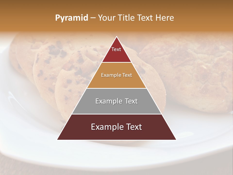 A White Plate Topped With Three Cookies On Top Of A Table PowerPoint Template