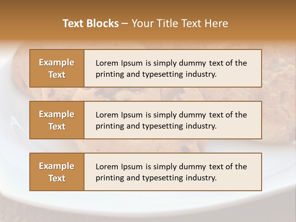 A White Plate Topped With Three Cookies On Top Of A Table PowerPoint Template