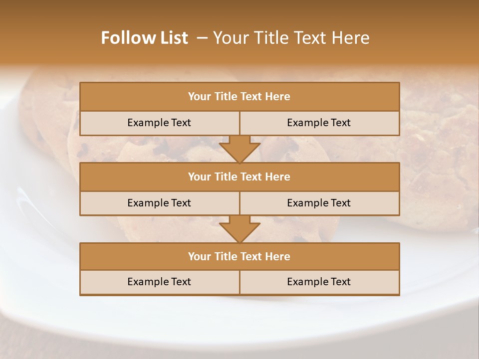 A White Plate Topped With Three Cookies On Top Of A Table PowerPoint Template