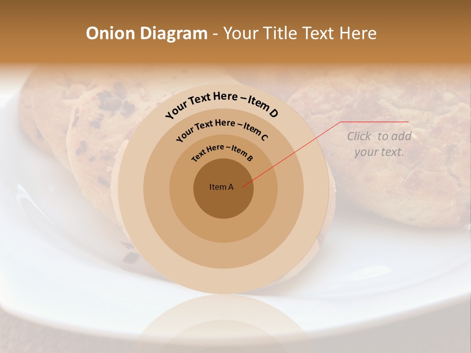 A White Plate Topped With Three Cookies On Top Of A Table PowerPoint Template