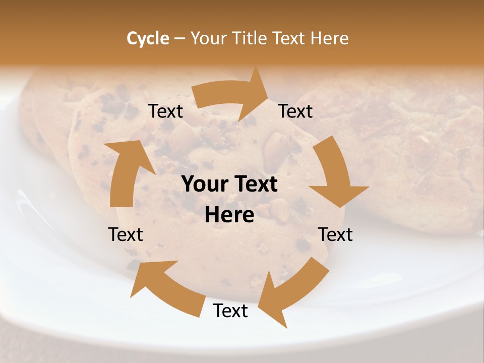 A White Plate Topped With Three Cookies On Top Of A Table PowerPoint Template