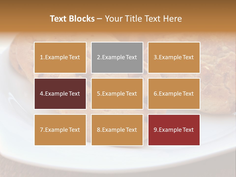 A White Plate Topped With Three Cookies On Top Of A Table PowerPoint Template