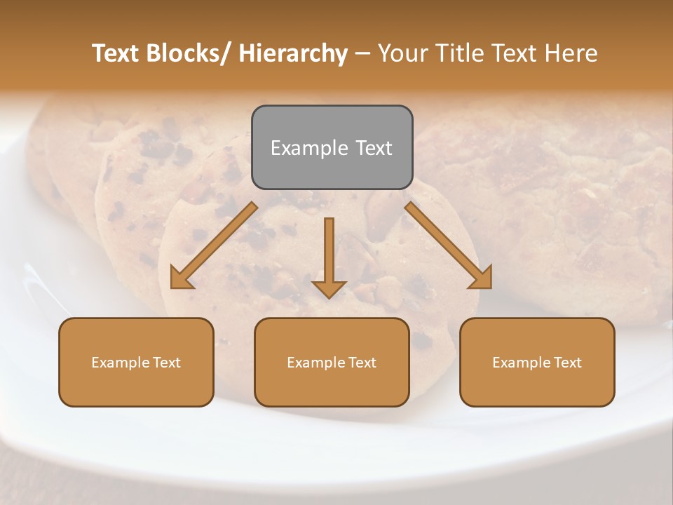 A White Plate Topped With Three Cookies On Top Of A Table PowerPoint Template