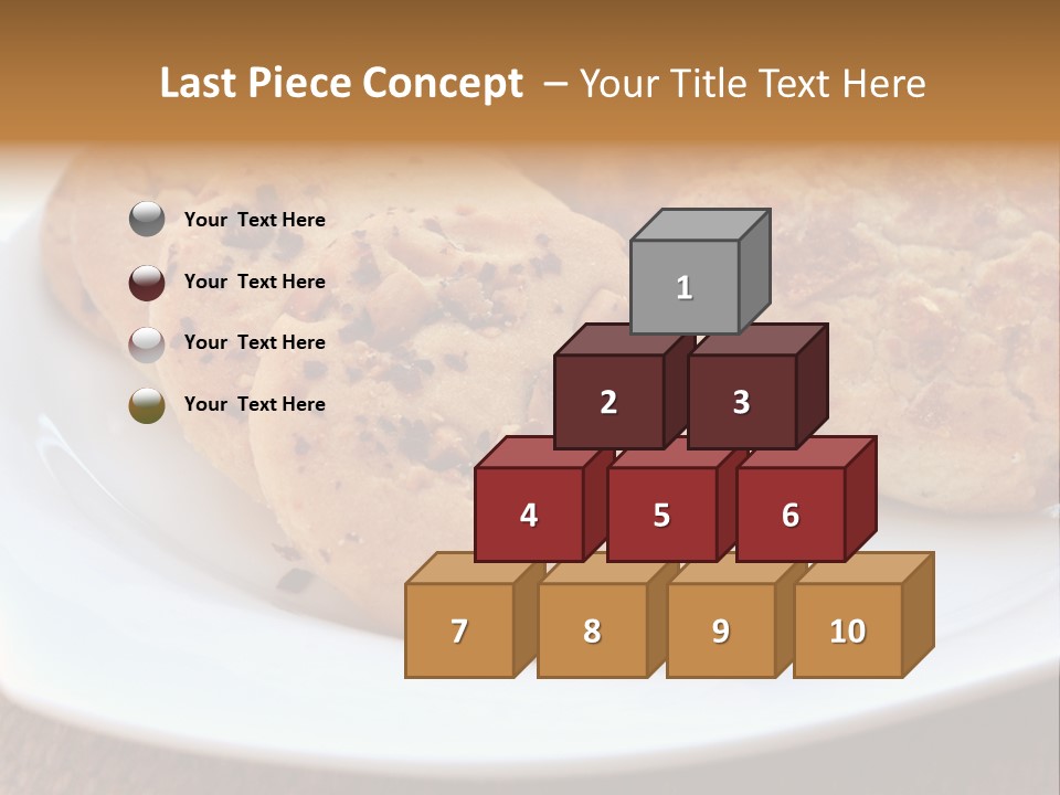 A White Plate Topped With Three Cookies On Top Of A Table PowerPoint Template