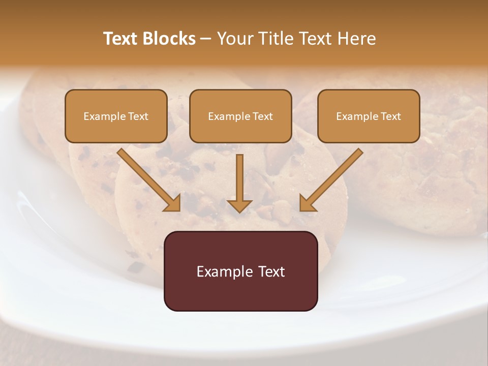 A White Plate Topped With Three Cookies On Top Of A Table PowerPoint Template