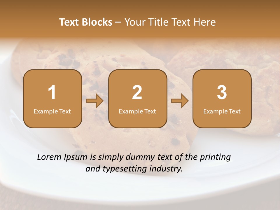 A White Plate Topped With Three Cookies On Top Of A Table PowerPoint Template