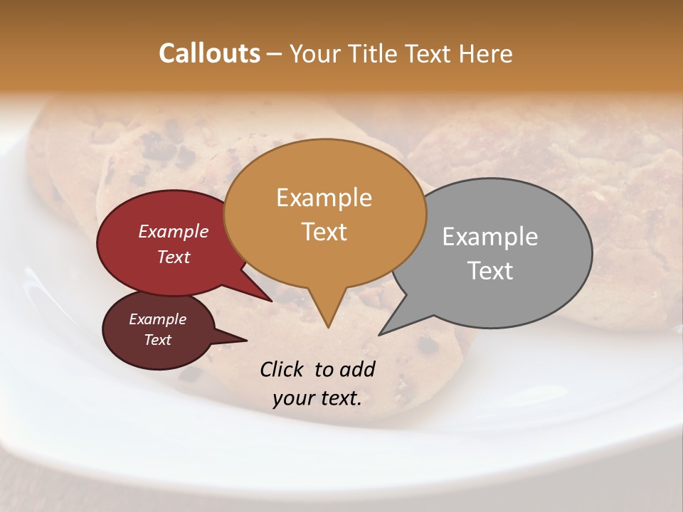 A White Plate Topped With Three Cookies On Top Of A Table PowerPoint Template