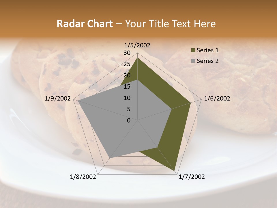 A White Plate Topped With Three Cookies On Top Of A Table PowerPoint Template