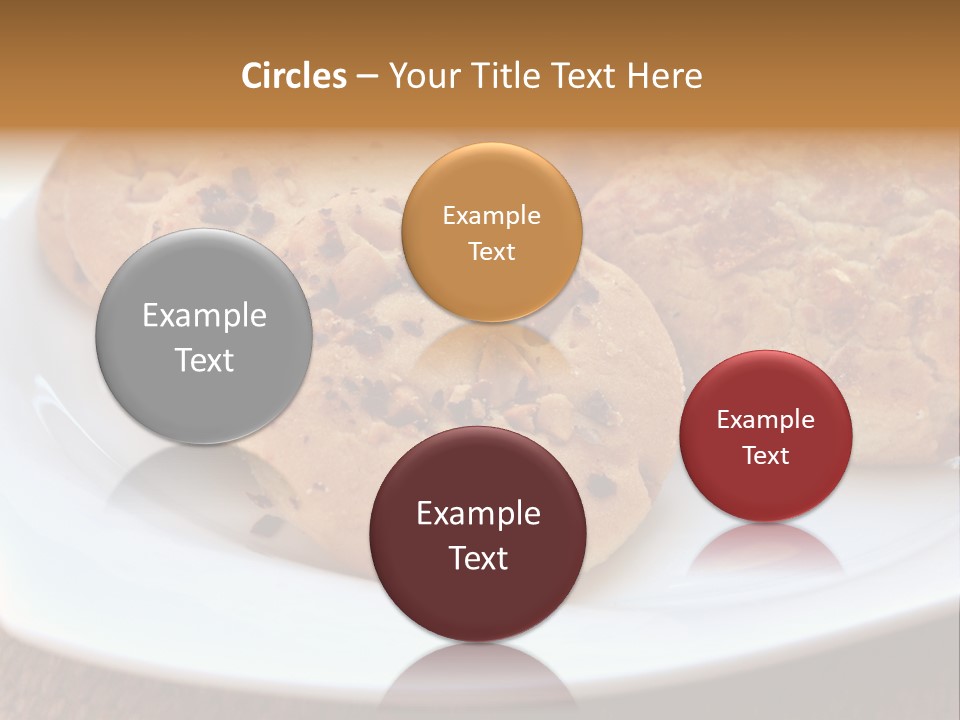 A White Plate Topped With Three Cookies On Top Of A Table PowerPoint Template