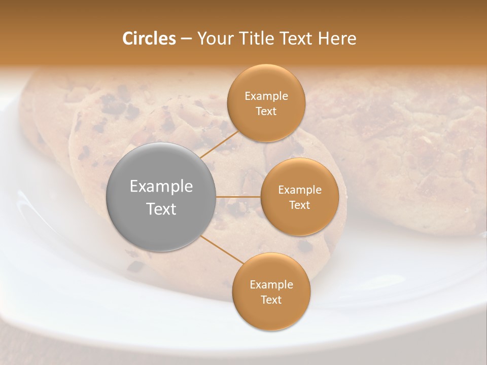 A White Plate Topped With Three Cookies On Top Of A Table PowerPoint Template