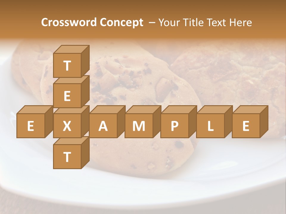 A White Plate Topped With Three Cookies On Top Of A Table PowerPoint Template