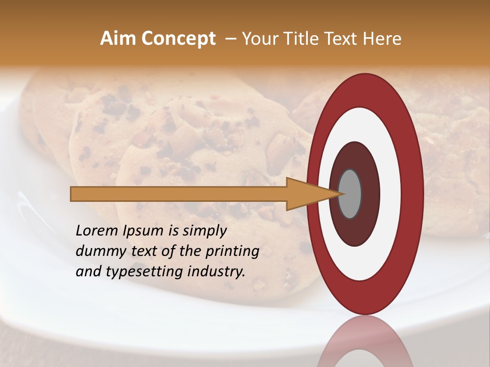 A White Plate Topped With Three Cookies On Top Of A Table PowerPoint Template