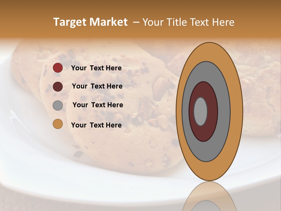 A White Plate Topped With Three Cookies On Top Of A Table PowerPoint Template