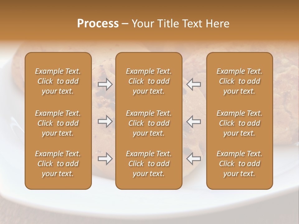 A White Plate Topped With Three Cookies On Top Of A Table PowerPoint Template