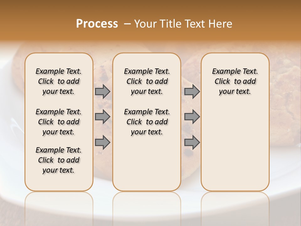 A White Plate Topped With Three Cookies On Top Of A Table PowerPoint Template