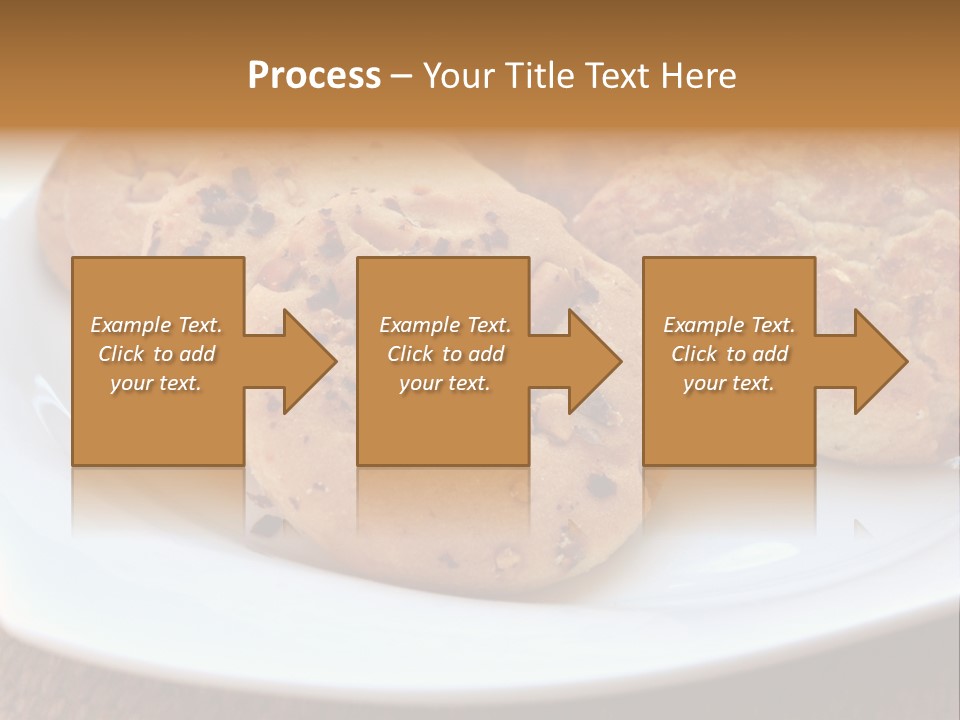 A White Plate Topped With Three Cookies On Top Of A Table PowerPoint Template