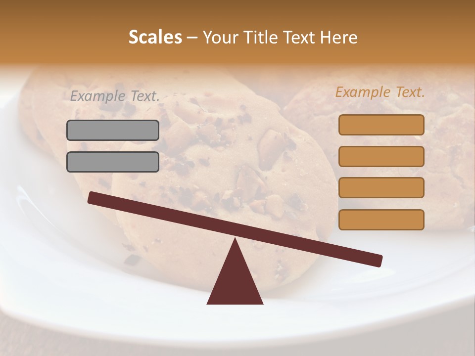 A White Plate Topped With Three Cookies On Top Of A Table PowerPoint Template