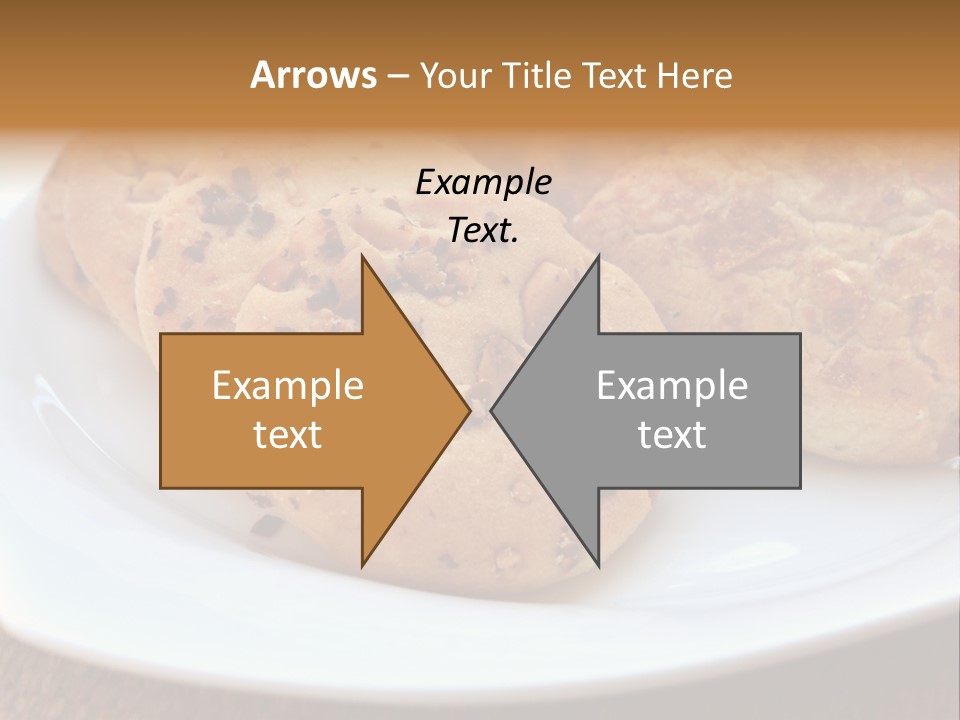 A White Plate Topped With Three Cookies On Top Of A Table PowerPoint Template