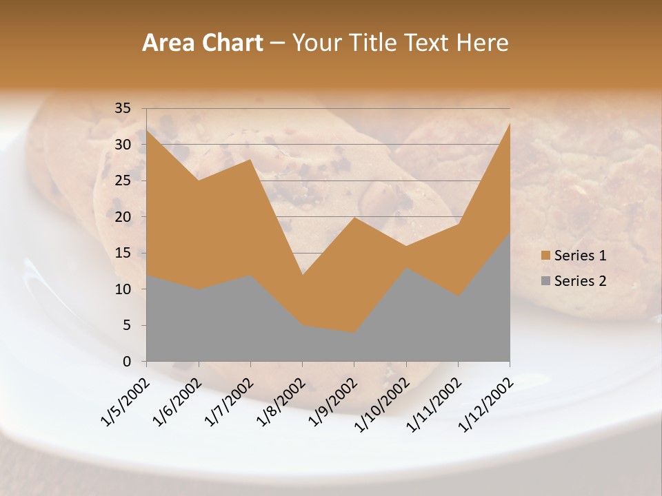 A White Plate Topped With Three Cookies On Top Of A Table PowerPoint Template