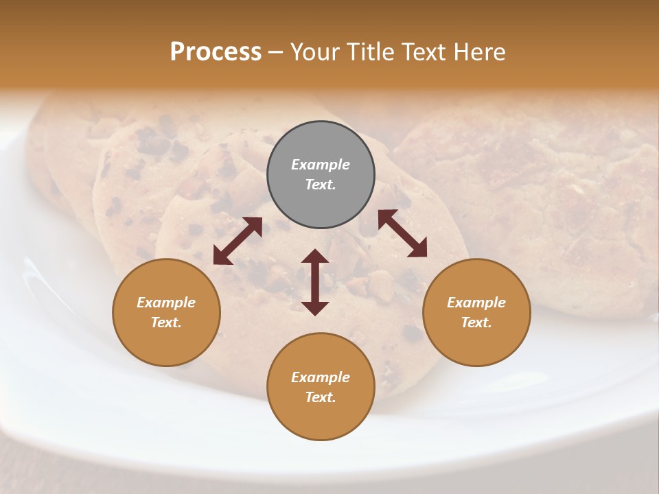 A White Plate Topped With Three Cookies On Top Of A Table PowerPoint Template