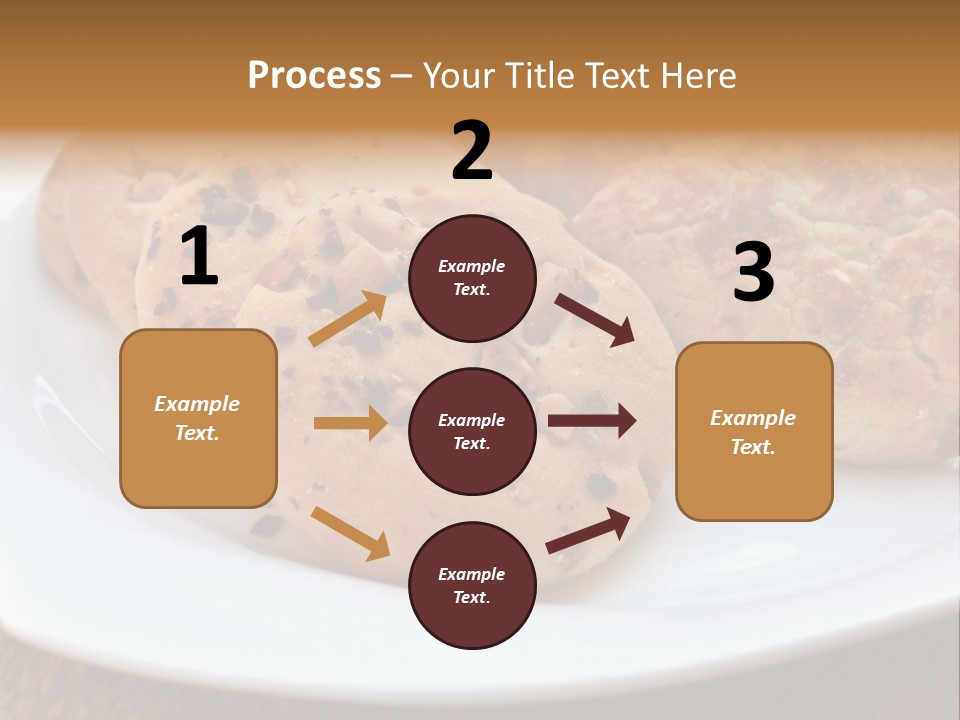 A White Plate Topped With Three Cookies On Top Of A Table PowerPoint Template