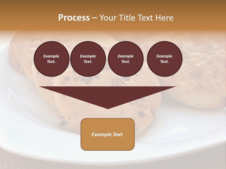 A White Plate Topped With Three Cookies On Top Of A Table PowerPoint Template