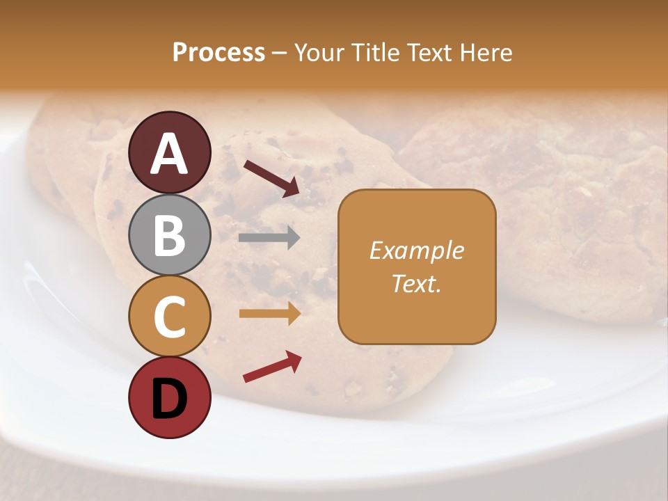 A White Plate Topped With Three Cookies On Top Of A Table PowerPoint Template