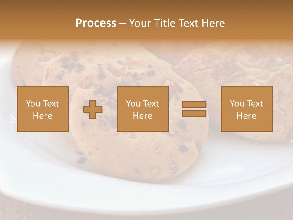 A White Plate Topped With Three Cookies On Top Of A Table PowerPoint Template