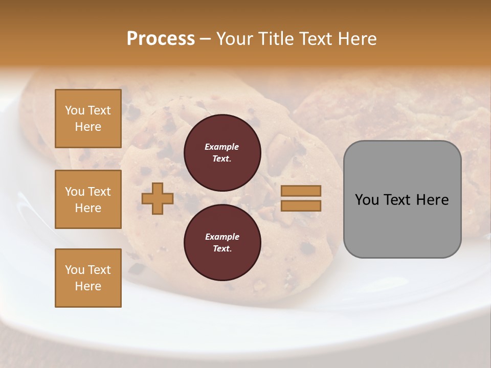 A White Plate Topped With Three Cookies On Top Of A Table PowerPoint Template