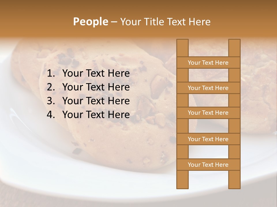 A White Plate Topped With Three Cookies On Top Of A Table PowerPoint Template