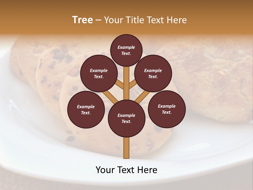 A White Plate Topped With Three Cookies On Top Of A Table PowerPoint Template