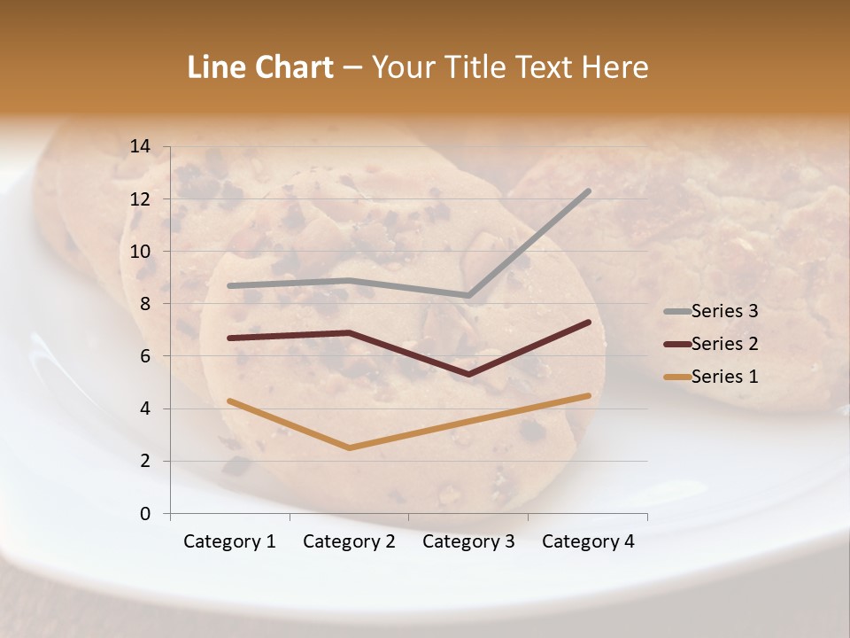 A White Plate Topped With Three Cookies On Top Of A Table PowerPoint Template