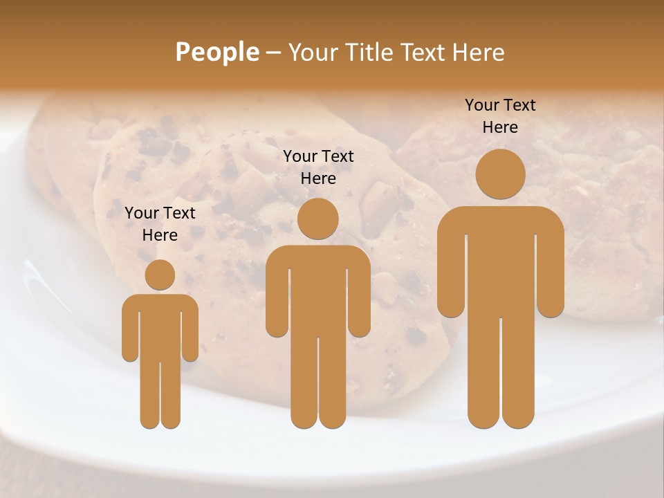 A White Plate Topped With Three Cookies On Top Of A Table PowerPoint Template