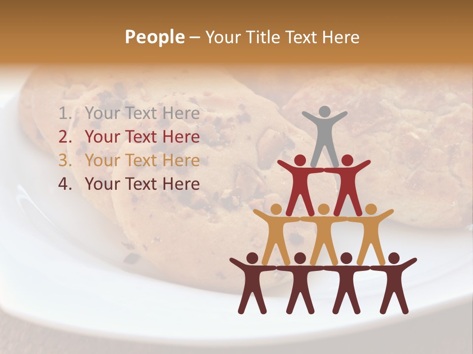 A White Plate Topped With Three Cookies On Top Of A Table PowerPoint Template