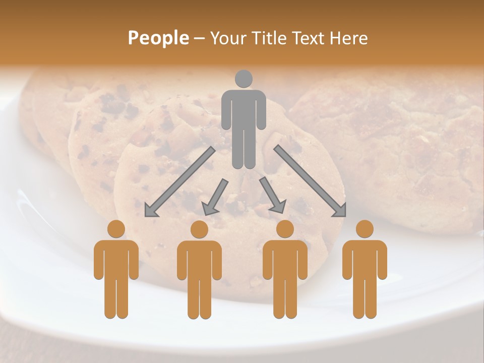 A White Plate Topped With Three Cookies On Top Of A Table PowerPoint Template