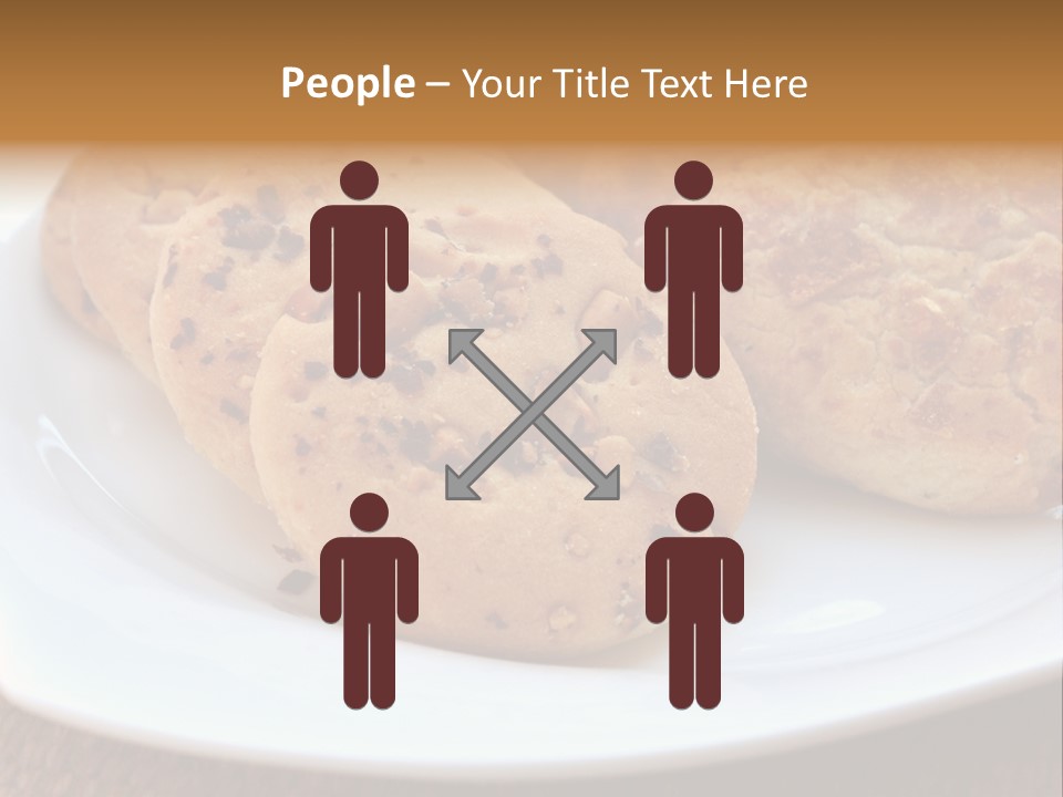A White Plate Topped With Three Cookies On Top Of A Table PowerPoint Template