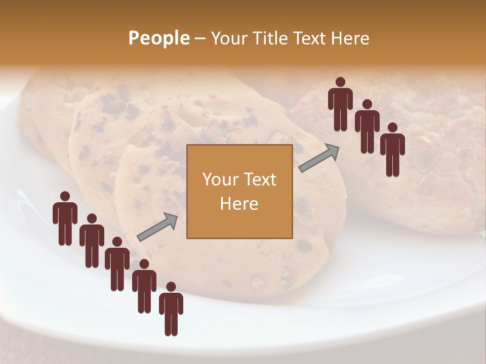 A White Plate Topped With Three Cookies On Top Of A Table PowerPoint Template