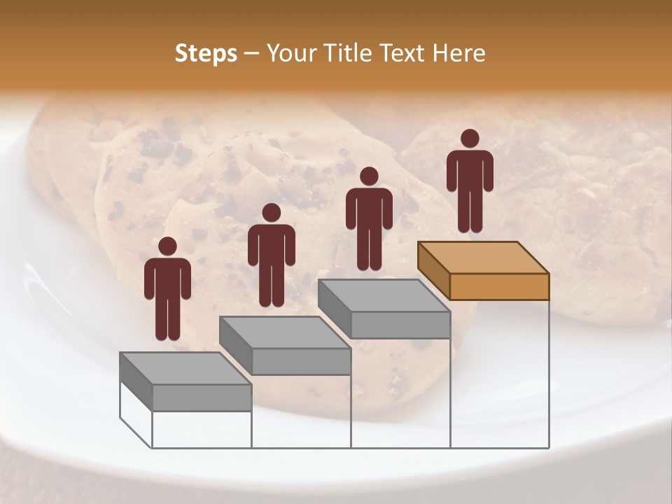 A White Plate Topped With Three Cookies On Top Of A Table PowerPoint Template