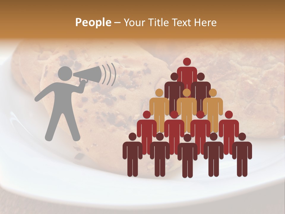 A White Plate Topped With Three Cookies On Top Of A Table PowerPoint Template