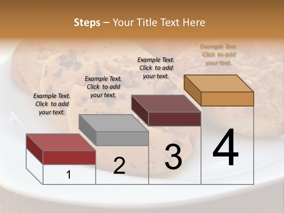 A White Plate Topped With Three Cookies On Top Of A Table PowerPoint Template