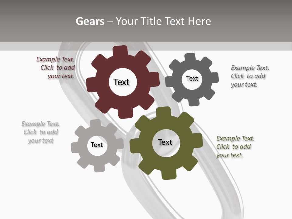 A Metal Chain On A White Background PowerPoint Template