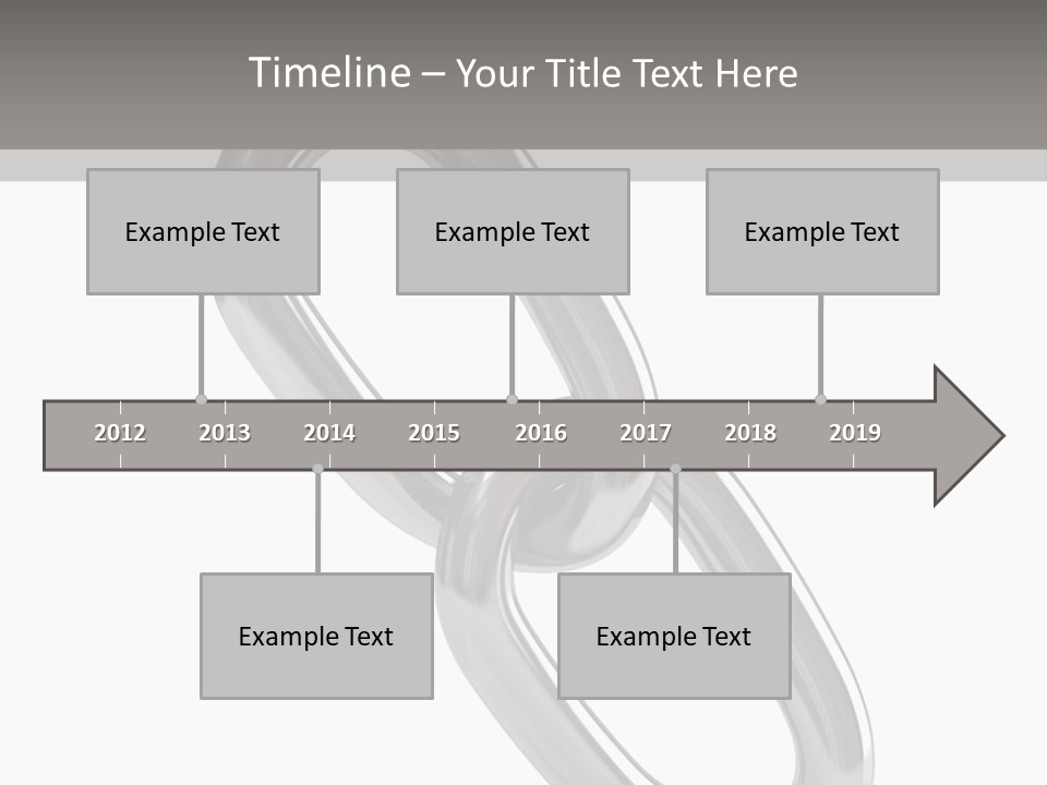 A Metal Chain On A White Background PowerPoint Template