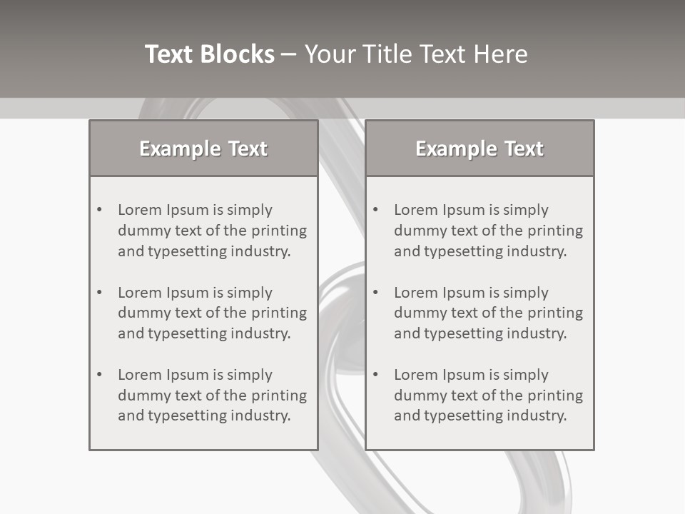 A Metal Chain On A White Background PowerPoint Template