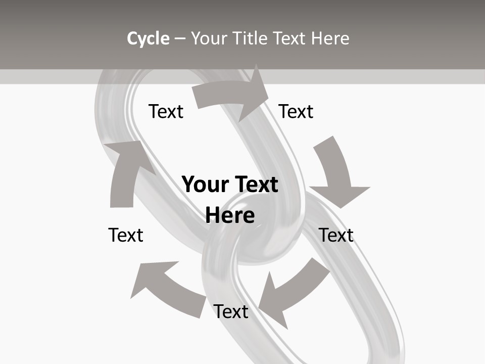 A Metal Chain On A White Background PowerPoint Template