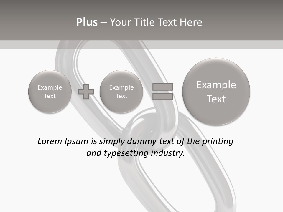 A Metal Chain On A White Background PowerPoint Template