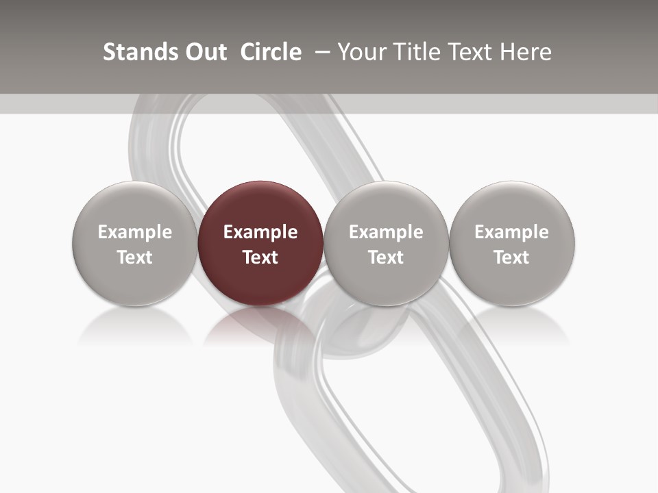 A Metal Chain On A White Background PowerPoint Template