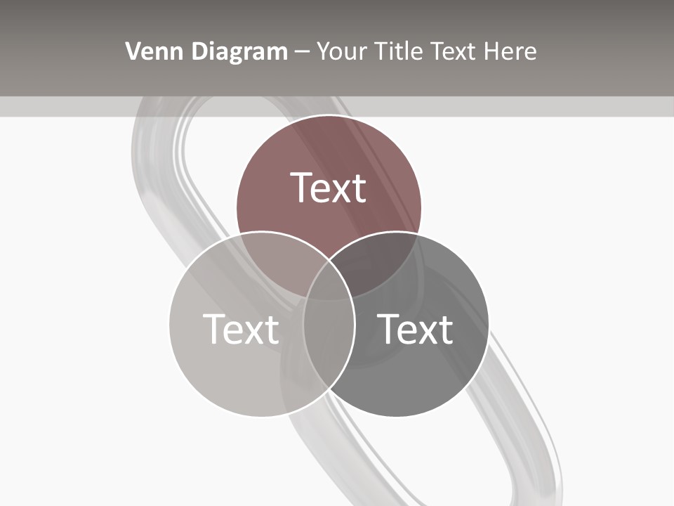 A Metal Chain On A White Background PowerPoint Template