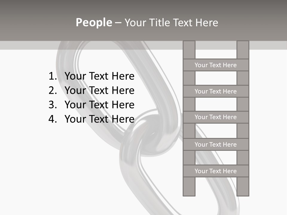 A Metal Chain On A White Background PowerPoint Template