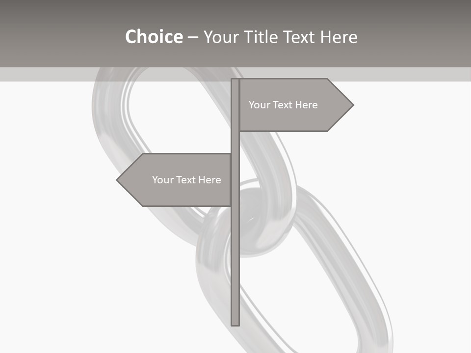 A Metal Chain On A White Background PowerPoint Template
